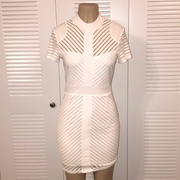 Fashion Nova Dresses & Skirts - Fashion Nova White Rouched Bodycon Dress